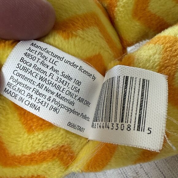 Care Bears FUNSHINE Bear 8” Chevron Striped Plush Stuffed Animal Toy Yellow - Picture 9 of 12